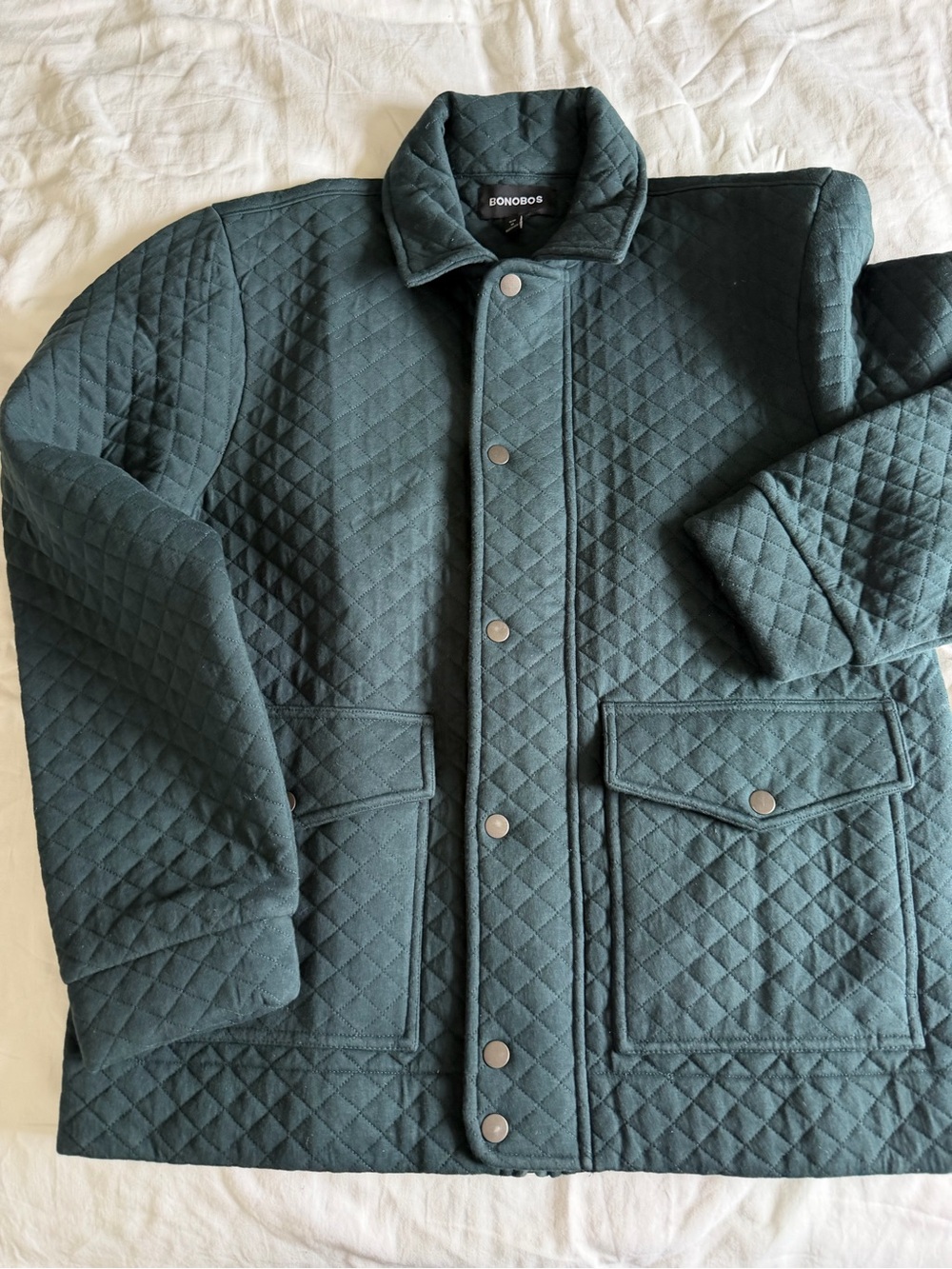 Bonobos Quilted Dark Green Military Field Jacket
